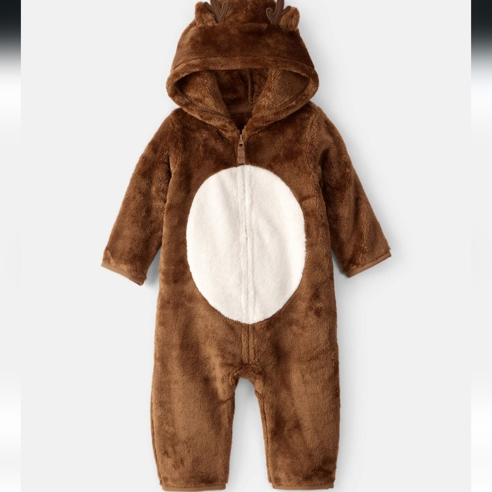 Carter's Cozy Reindeer Baby Onesie